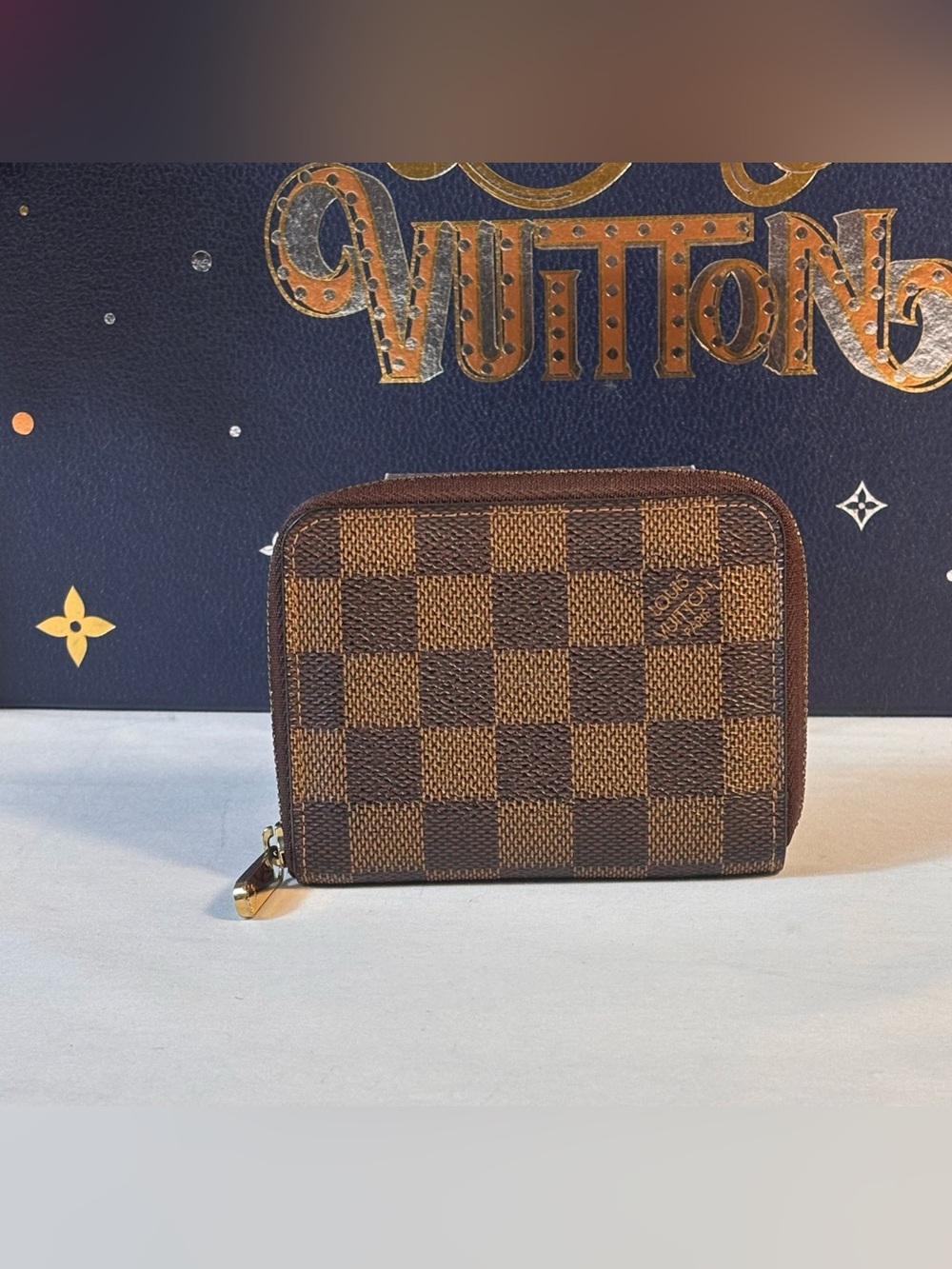 Authentic Louis Vuitton Zippy Coin Purse Ebene